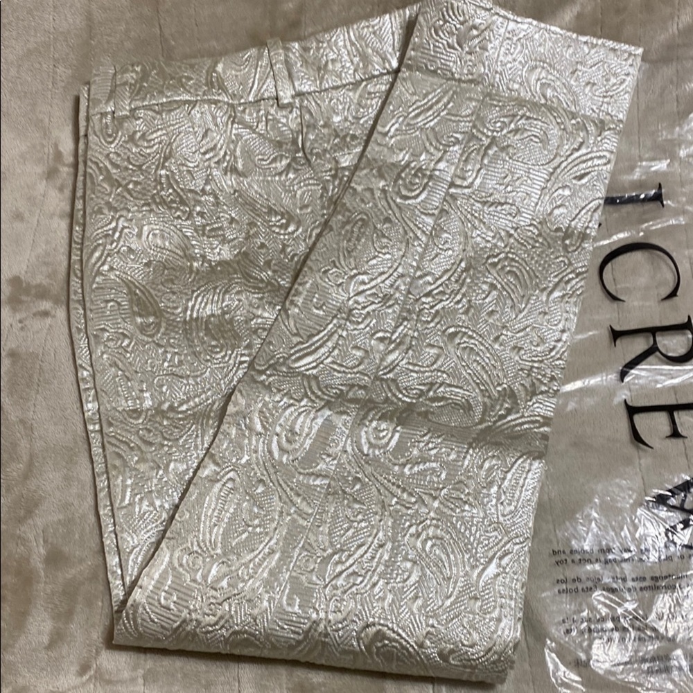 J Crew Metallic Patterned Pants